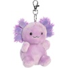 Aurora Adorable Palm Pals Xavier Purple Axolotl Clip-On – Fun Collectible Plush for Kids and Adult Collectors – Perfect for Decorating Rooms and Birthday Gifts – Purple 3.5 Inches