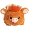 Aurora® Adorable Spudsters™ Hamish Highland Cow™ Stuffed Animal – Round Shape Makes for Comforting Cuddles – Perfect for Kids All Ages and Animal Loving Adults – Brown 10.5 Inches