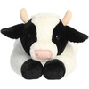 Aurora® Snuggly Super Flopsie™ May Bell Cow™ Stuffed Animal – Large Size for Giant Cuddles – Perfect for Decorating Rooms and Birthday Gifts – Black and White 27 Inches