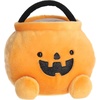 Aurora Spooky Palm Pals Party Sized Bucky Candy Bucket Stuffed Animal – Fun Seasonal Plush in Bigger Sizes – Perfect for Halloween Decorations and Gifts – Orange 7 Inches