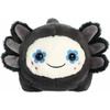 Aurora® Spooky Spudsters™ Stacy Sugar Skull Axolotl™ Stuffed Animal – Round Shape Makes for Comforting Cuddles – Perfect for Halloween Decorations and Gifts – Black 10 Inches