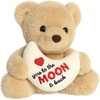 Aurora Witty JUST SAYIN’ Love You To The Moon & Back Bear Stuffed Animal – Soft Keepsake for Loved Ones – Perfect for Decorating Rooms and Valentine’s Day – Tan 8 Inches