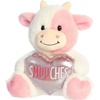 Aurora Witty JUST SAYIN’ Smooches Pink Cow Stuffed Animal – Soft Keepsake for Loved Ones – Perfect for Decorating Rooms and Valentine’s Day – 8.5 Inches