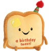 Aurora® Witty JUST Sayin’™ A Birthday Toast™ Stuffed Animal – Expressive Characters for Decorative Charm – Quirky Birthday Gifts for Kids and Adults – Brown 8 Inches