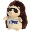Aurora Witty JUST Sayin’ Livin’ On The Hedge Stuffed Animal – Expressive Characters – Quirky Gift Ideas – Brown 8.5 Inches