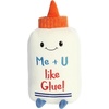 Aurora® Witty JUST Sayin’™ Me + U Like Glue™ Stuffed Animal – Expressive Characters for Decorative Charm – Quirky Birthday Gifts for Kids and Adults – White 11 Inches