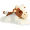 Aurora Adorable Mini Flopsie Grazy Guernsey Cow Stuffed Animal – Mini Companions Ready for Playful Adventures – For Kids All Ages, Toddlers, Adults, and Families – Brown 8.5 Inches