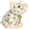 Aurora® Adorable Miyoni® Tots Seated Spotted Piglet Stuffed Animal – Lifelike Details Make a Cherished Companion – Perfect for Decorating Bedrooms or Classrooms – White 8.5 Inches