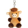 Aurora® Adorable Palm Pals™ Hubert Highland Cow™ Clip-On – Fun Collectible Plush for Kids and Adult Collectors – Perfect for Decorating Rooms and Birthday Gifts – Brown 4.5 Inches