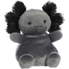 Aurora® Adorable Palm Pals™ Party Sized Onyx Axolotl™ Stuffed Animal – Fun Collectible Plush for Kids and Adult Collectors – Perfect for Decorating Rooms and Birthday Gifts – Black 8 Inches