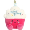 Aurora Adorable Palm Pals Party Sized Sparkle Birthday Cupcake Stuffed Animal – Fun Characters Now in Bigger Sizes – Perfect for Decorating Rooms and Birthday Gifts – Pink 7 Inches