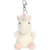 Aurora Adorable Palm Pals Sassy Unicorn Clip-On – Fun Collectible Plush for Kids and Adult Collectors – Perfect for Decorating Rooms and Birthday Gifts – White 4 Inches