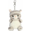 Aurora® Adorable Palm Pals™ Silver Kitty™ Clip-On- Fun Collectible Plush for Kids and Adult Collectors – Perfect for Backpacks and Birthday Gifts – Gray 4 Inches