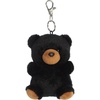 Aurora Adorable Palm Pals Sleepy Bear Clip-On – Fun Collectible Plush for Kids and Adult Collectors – Perfect for Decorating Rooms and Birthday Gifts – Black 4 Inches