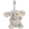 Aurora Adorable Palm Pals Stomps Elephant Clip-On – Fun Collectible Plush for Kids and Adult Collectors – Perfect for Decorating Rooms and Birthday Gifts – Gray 4 Inches