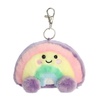 Aurora® Adorable Palm Pals™ Vivi Rainbow™ Clip-On – Fun Collectible Plush For Kids and Adult Collectors – Perfect for Decorating Rooms and Birthday Gifts – Multicolor 4.5 Inches