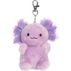 Aurora Adorable Palm Pals Xavier Purple Axolotl Clip-On – Fun Collectible Plush for Kids and Adult Collectors – Perfect for Decorating Rooms and Birthday Gifts – Purple 3.5 Inches