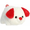 Aurora Festive Spudsters Candy Cane Pup Stuffed Animal – Round Shape Makes for Comforting Cuddles – Perfect for Holiday Decorations or Gifts – White 11 Inches