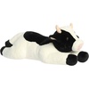 Aurora® Snuggly Super Flopsie™ May Bell Cow™ Stuffed Animal – Large Size for Giant Cuddles – Perfect for Decorating Rooms and Birthday Gifts – Black and White 27 Inches