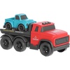 Aurora® Toys Versatile Wheatley™ Flatbed Hauler Toy – Used to Create Exciting Storylines – for Play Time, Creative Kids and Parents – Red, Blue 9.5 Inches