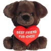 Aurora Witty JUST SAYIN’ Best Friend Fur-Ever! Dog Stuffed Animal – Soft Keepsake for Loved Ones – Perfect for Decorating Rooms and Valentine’s Day – Brown 7.5 Inches
