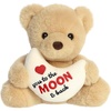 Aurora Witty JUST SAYIN’ Love You To The Moon & Back Bear Stuffed Animal – Soft Keepsake for Loved Ones – Perfect for Decorating Rooms and Valentine’s Day – Tan 8 Inches