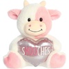 Aurora Witty JUST SAYIN’ Smooches Pink Cow Stuffed Animal – Soft Keepsake for Loved Ones – Perfect for Decorating Rooms and Valentine’s Day – 8.5 Inches