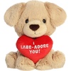 Aurora® Witty JUST Sayin’™ I Labr-Adore You™ Stuffed Animal – Expressive Characters for Decorative Charm – Quirky Birthday Gifts for Kids and Adults – Brown 7.5 Inches