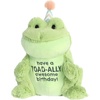 Aurora Witty JUST Sayin’ Toad-Ally Awesome Birthday Stuffed Animal – Expressive Characters – Quirky Gift Ideas – Green 10 Inches