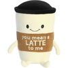 Aurora® Witty JUST Sayin’™ You Mean A Latte™ Stuffed Animal – Expressive Characters for Decorative Charm – Quirky Birthday Gifts for Kids and Adults – White 9 Inches