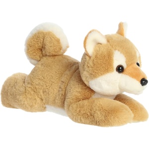 Aurora® Adorable Flopsie™ Shiba Inu Stuffed Animal – Used to Create Imaginative Play Adventures – Perfect for Birthdays, Kids and Adults, All Ages – Brown 12 Inches