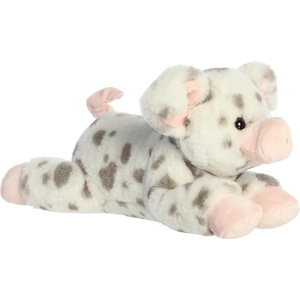 Aurora® Adorable Flopsie™ Speckles Spotted Pig™ Stuffed Animal – Used to Create Imaginative Play Adventures – Perfect for Birthdays, Kids and Adults, All Ages – White 12 Inches