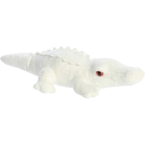 Aurora® Adorable Mini Flopsie™ Albino Alligator Stuffed Animal – Playful Ease – Timeless Companions – White 8 Inches