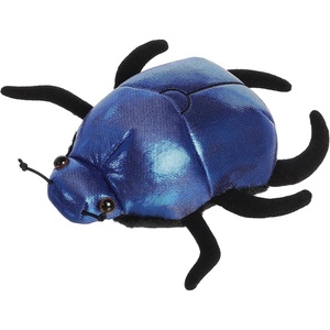 Aurora® Adorable Mini Flopsie™ Saqqara Scarab Beetle™ Stuffed Animal – Mini Companions Ready for Playful Adventures – for Kids All Ages, Toddlers, Adults, and Families – Blue 8 Inches
