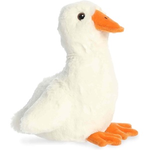 Aurora Adorable Mini Flopsie Waddles Goose Stuffed Animal – Mini Companions Ready for Playful Adventures – For Kids All Ages, Toddlers, Adults, and Families – White 7 Inches