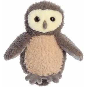 Aurora® Adorable Mini Flopsie™ Woodland Babies – Owlet™ Stuffed Animal – Mini Companions Ready for Playful Adventures – for Kids All Ages, Toddlers, Adults, and Families – Brown 7 Inches