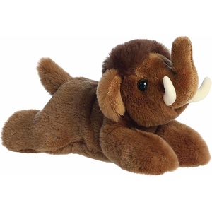 Aurora® Adorable Mini Flopsie™ Wynn Woolly Mammoth™ Stuffed Animal – Mini Companions Ready for Playful Adventures – for Kids All Ages, Toddlers, Adults, and Families – Brown 8 Inches
