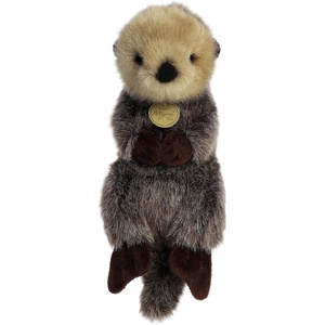 Aurora® Adorable Miyoni® Tots Baby Sea Otter Stuffed Animal – Lifelike Details Make a Cherished Companion – Perfect for Decorating Bedrooms or Classrooms – Brown 11 Inches