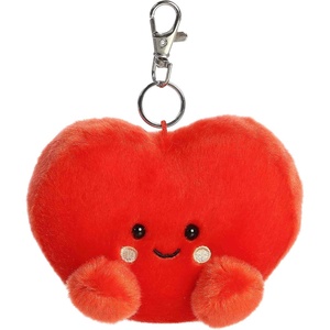 Aurora® Adorable Palm Pals™ Amore Heart™ Clip-On – Fun Collectible Plush for Kids and Adult Collectors – Perfect for Decorating Rooms and Birthday Gifts – Red 4 Inches