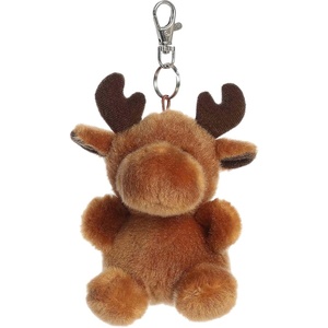 Aurora® Adorable Palm Pals™ Cinnamon Moose™ Clip-On – Fun Collectible Plush For Kids and Adult Collectors – Perfect for Decorating Rooms and Birthday Gifts – Brown 4.5 Inches