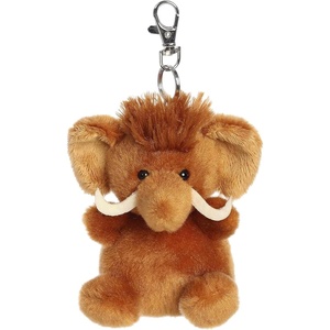 Aurora Adorable Palm Pals Mo Woolly Mammoth Clip-On – Fun Collectible Plush for Kids and Adult Collectors – Perfect for Decorating Rooms and Birthday Gifts – Brown 4 Inches