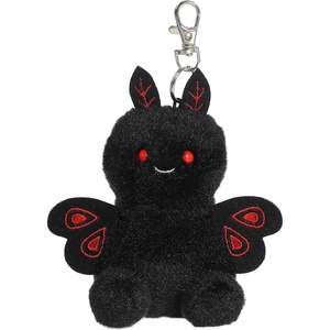 Aurora® Adorable Palm Pals™ Mortimer Mothman™ Clip-On – Fun Collectible Plush For Kids and Adult Collectors – Perfect for Decorating Rooms and Birthday Gifts – Black 4 Inches