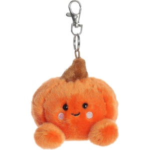 Aurora Adorable Palm Pals Paisley Pumpkin Clip-On – Fun Seasonal Plush for Kids and Adult Collectors – Perfect for Harvest Decorations or Gifts – Orange 4 Inches