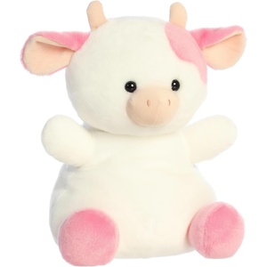 Aurora® Adorable Palm Pals™ Party Sized Belle Strawberry Cow™ Stuffed Animal – Fun Collectible Plush for Kids and Adult Collectors – Perfect for Decorating Rooms and Birthday Gifts – Pink 12 Inches