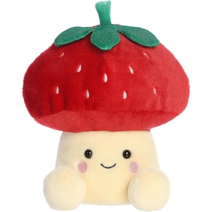 Aurora Adorable Palm Pals Party Sized Lucy Strawberry Mushroom Stuffed Animal – Fun Characters Now in Bigger Sizes – Perfect for Decorating Rooms and Birthday Gifts – Red 7.5 Inches