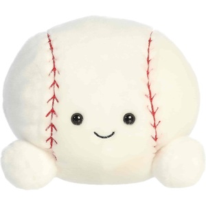 Aurora Adorable Palm Pals Party Sized Slugger Baseball Stuffed Animal – Fun Characters Now in Bigger Sizes – Perfect for Decorating Rooms and Birthday Gifts – White 7 Inches
