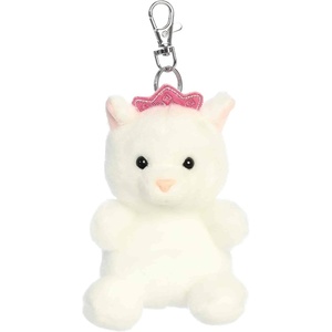 Aurora Adorable Palm Pals Priscilla Princess Kitty Clip-On – Fun Collectible Plush for Kids and Adult Collectors – Perfect for Decorating Rooms and Birthday Gifts – White 4 Inches