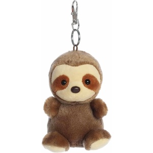 Aurora® Adorable Palm Pals™ Slomo Sloth™ Clip-On – Fun Collectible Plush for Kids and Adult Collectors – Perfect for Decorating Rooms and Birthday Gifts – Brown 4 Inches