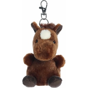 Aurora® Adorable Palm Pals™ Truffle Brown Horse™ Clip-On – Fun Collectible Plush for Kids and Adult Collectors – Perfect for Decorating Rooms and Birthday Gifts – Brown 4 Inches