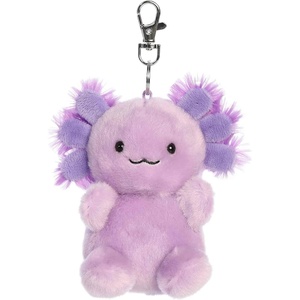 Aurora Adorable Palm Pals Xavier Purple Axolotl Clip-On – Fun Collectible Plush for Kids and Adult Collectors – Perfect for Decorating Rooms and Birthday Gifts – Purple 3.5 Inches